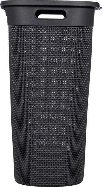 Curver Filo Laundry Box Black 55L 44 x 35 x h61cm