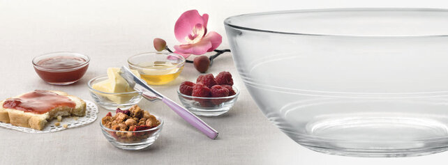 Luminarc Set van 6 Glazen Stapelkommen 14 cm – Sterke Glazen Schalen voor Serveren en Bereiden