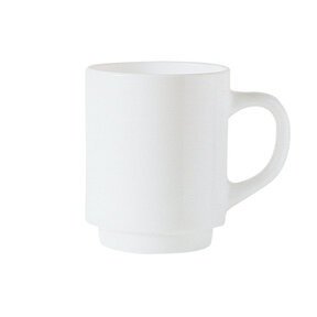 6er Set Stapelbare Opalglas Becher 290 ml