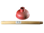 Heva Rubber Drain Plunger Red Ø11 cm