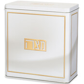 Art Square Matzah Box White with Gold Plaque 21x19 cm