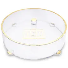 Round Lucite Matzah Box  40 cm