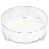 Round Lucite Matzah Box with Glitter 40 cm