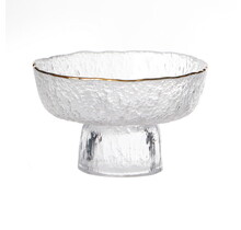 Novell Set van 6 Glazen Dessertschalen met Gouden Rand – Luxe Voetschalen Ø11.5 cm