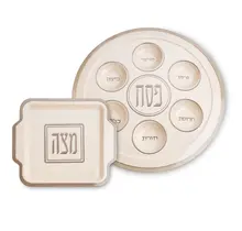 Art Assiettes Pessah & Matsa Bambou Argent