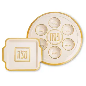 Bamboe Pesach & Matzah Borden Goud