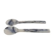 Novell Salad Serving Set 28 cm Grey Polyresin – Salad Spoon and Fork Set