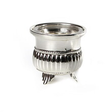 Silver Plated Open Salt Cellar with Glass Insert