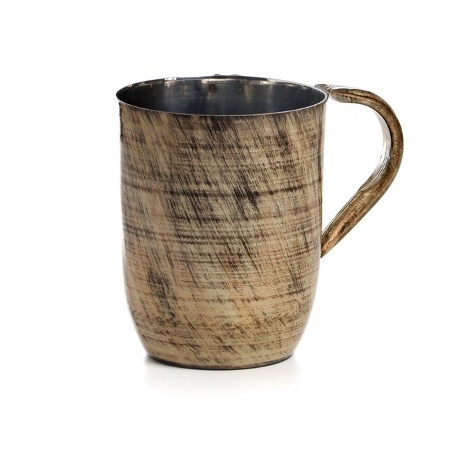 Novell Polished Gold Stainless Steel Hand Wash Cup - Golden Pine