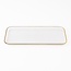 Novell Novell Hammered Glass Rectangular Tray with Gold Rim