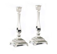 Paldinox  Set of 2 Classic Silver Plated Candle Holders 36 cm