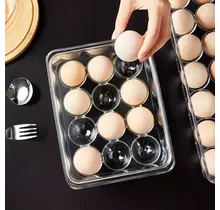 Boîte de Rangement Œufs 12 Compartiments avec Couvercle