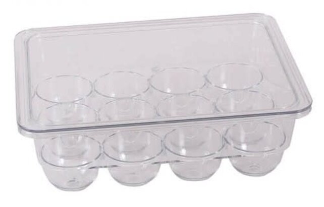Boîte de Rangement Œufs 12 Compartiments avec Couvercle
