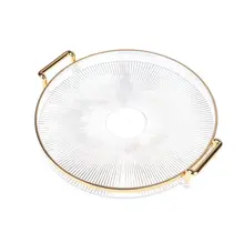 Rond Dienblad met Handgrepen Ribbelstructuur 27 cm