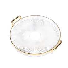 Rond Dienblad met Handgrepen Ribbelstructuur 27 cm