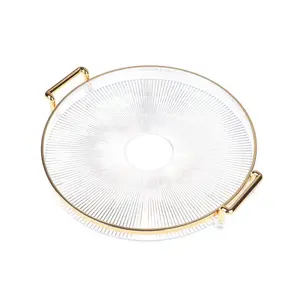 Plateau Rond avec Poignées Strié 27 cm