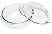 Cosy & Trendy Round Glass Oven Dish with Lid 2.4L 22x10cm Grill & Drop Borosilicate