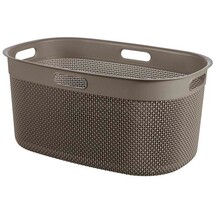 Curver Filo Laundry Basket 45L Cappuccino with Handles Recycled Plastic Lightweight Durable
