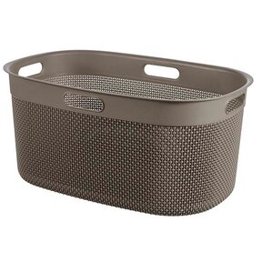 Wäschekorb 45L Braun mit Griffen