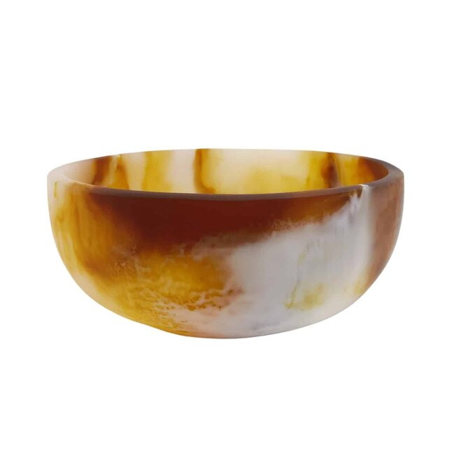 Novell Decoratieve Resin Schaal Amber Mat Ø12 cm
