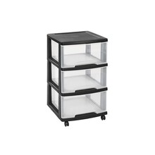 Essentials Ladesysteem 3x20 L Wielen Zwart -Transparant