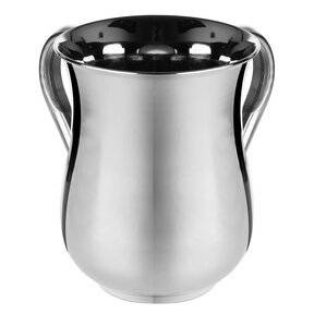 Stainless Steel Washing Cup On Base Shinny Polished