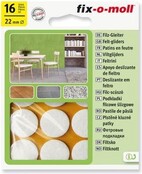 Fix-o-moll Viltglijders 22mm Wit