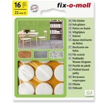 Fix-o-moll Viltglijders 22mm Wit
