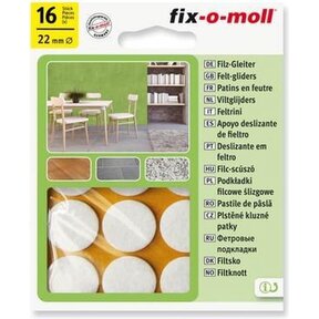 Fix-o-moll Viltglijders 22mm Wit