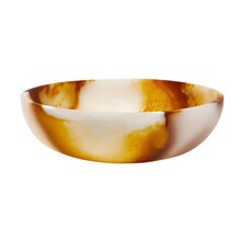 Novell Bol Résine Marbré Ambre Mat Ø16,5 cm