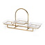 Novell Novell Gold Serving Rack with 3 Glass Dishes