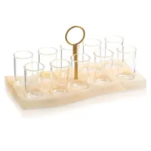 Resin Curve Liquor Set Gold