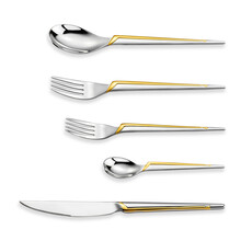 Onyx Gold Flatware Set 30 pcs