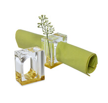 Brilliant Acryl Servetring met Goud