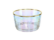 Brilliant Acrylic Iris Small Salad Bowl 12.5 cm with Gold Rim