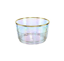 Brilliant Acryl Iris Saladeschaal 12,5 cm met Gouden Rand