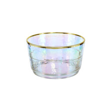 Acrylic Iris Small Salad Bowl 12.5 cm with Gold Rim