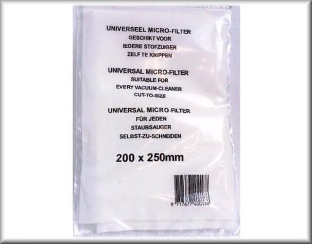 Universeel Microfilter - 200 x 250mm - Stofzuigerfilter