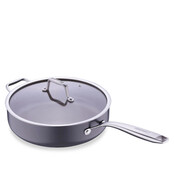 Korkmaz Boena Frying Pan with Helper Handle 28x7.5 cm Grey Ceramic Non-Stick Coating