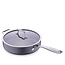 Korkmaz Korkmaz Boena Frying Pan with Helper Handle 28x7.5 cm Grey Ceramic Non-Stick Coating