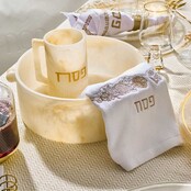 Waterdale Resin Wasbekerset met Kom en Dubbele Handgrepen