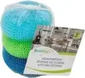 Starbright  Polyester Kitchen Sponges 3 Pack Multi-Purpose Cleaning