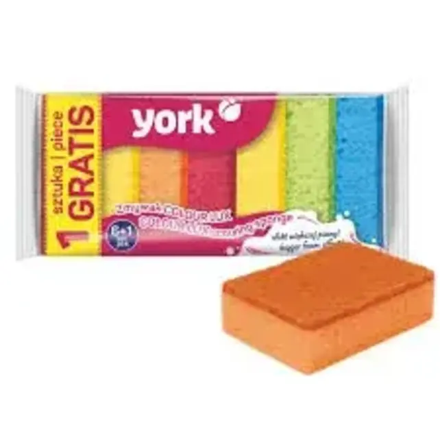 York Schuurspons Kleur Maxi 6+1pcs