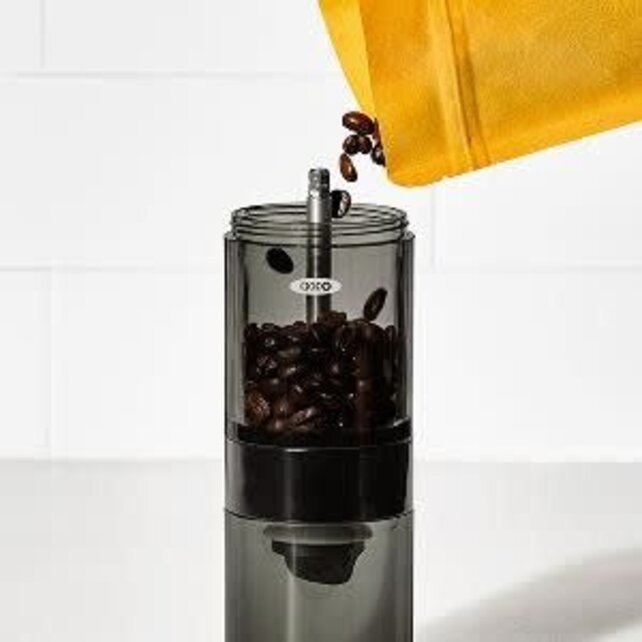 OXO Brew Manual Coffee Grinder – Stainless Steel Burrs, 40 Settings, Compact & Portable