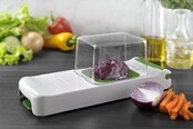 Alligator Vegetable Chopper with Container – Stainless Steel Dicer 6x6 mm for Veg & Fruit