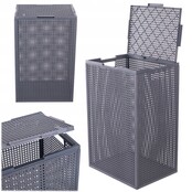 Curver Kaya Panier à Linge 60L Anthracite avec Couvercle