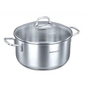 Korkmaz Perla RVS kookpot met glazen deksel – inductie geschikt & energiezuinig
