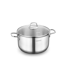 Korkmaz Perla RVS kookpot met glazen deksel – inductie geschikt & energiezuinig