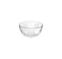 Borgonovo glazen kom geometrisch patroon 14cm – transparante serveerschaal