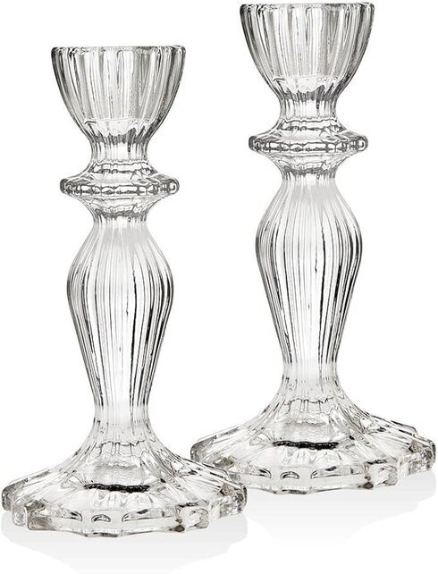 Godinger Atlantic Shabbat kandelaars zilver 15 cm set